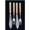 Image 1 : SET OF TWELVE FRUIT/FISH KNIVES AND FORKS WITH ST