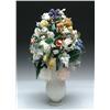 Image 1 : WAX FLOWER ARRANGEMENT UNDER DOME