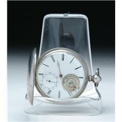 APPROXIMATELY 18 SIZE SILVER POCKET WATCH