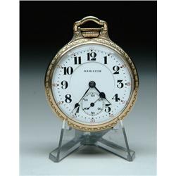 16 SIZE HAMILTON POCKET WATCH