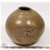 Image 1 : 57) SIGNED JANO ART POT BROWN GLAZE,
