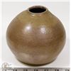 Image 3 : 57) SIGNED JANO ART POT BROWN GLAZE,