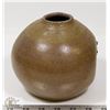 Image 4 : 57) SIGNED JANO ART POT BROWN GLAZE,