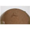 Image 5 : 57) SIGNED JANO ART POT BROWN GLAZE,
