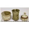 Image 2 : 77) LOT OF 3 JANO LETTS ART CERAMICS INCL POT WITH