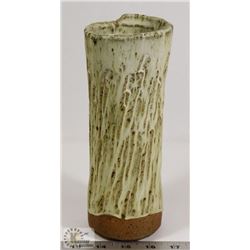 14) JANO LETTS SIGNED TEXTURED CERAMIC VASE,