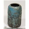Image 1 : 71) BLUE GAZE POT UNSIGNED, 5"X3".