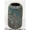 Image 2 : 71) BLUE GAZE POT UNSIGNED, 5"X3".