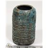 Image 3 : 71) BLUE GAZE POT UNSIGNED, 5"X3".