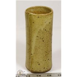 15) JANO LETTS SIGNED CERAMIC VASE, 6"X3".