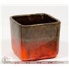 Image 1 : 51) MAYTIME CERAMICS SQUARE POT 4"X4".