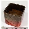 Image 3 : 51) MAYTIME CERAMICS SQUARE POT 4"X4".