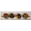 Image 3 : 59) SET OF 4 CERAMIC POTS SIGNED INEKE VICTORIA BC