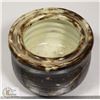 Image 4 : 69) COFFEE GLAZED POT SIGNED RN, 4.5"X5".