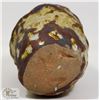 Image 5 : 72) RUSTIC WHITE GLAZE MUSHROOM VASE, UNSIGNED,
