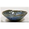 Image 2 : 12) BLUE CERAMIC BOWL, UNSIGNED, FROM MARY