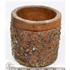 Image 3 : 1) MARY BORGSTROM GLASS INFUSED POT, 6"X6".