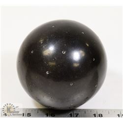 64) MARY BORGSTROM SIGNED BLACK SPHERE 4" DIAMETER