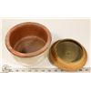 Image 3 : 24) CERAMIC POT WITH LID UNSIGNED, 5.5"X6.5".