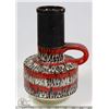 Image 3 : 25) CERAMIC RED GLAZED VASE, STAMPED WEST GERMANY