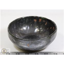 22) GLAZED DARK GREEN BOWL 5.5"X2.5" ATTRIBUTED TO