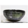 Image 3 : 22) GLAZED DARK GREEN BOWL 5.5"X2.5" ATTRIBUTED TO