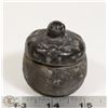 Image 1 : 66) MARY BORGSTROM SMALL BLACK POT WITH LID SIGNED