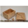 Image 2 : 129) MARY BORGSTROM CLAY BOX WITH LEAVES SIGNED