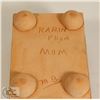 Image 3 : 129) MARY BORGSTROM CLAY BOX WITH LEAVES SIGNED