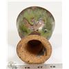 Image 4 : 70) CERAMIC TURNED GOBLET BROWN AND GREEN