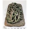 Image 2 : 2) WOVEN CLAY, FIRED AND GLAZED, SOME CRACKS TO