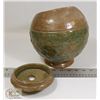 Image 3 : 36) MARY BORGSTROM SPHERICAL POT WITH LID, BROWN
