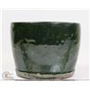 Image 4 : 83) MARY BORGSTROM GREEN GLAZED POT SIGNED
