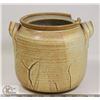 Image 1 : 43) ANCIENT STYLE VASE SIGNED SANTOS LARGE CHIP IN