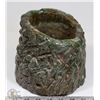Image 1 : 86) MARY BORGSTROM GREEN TEXTURED CERAMIC POT