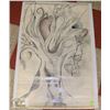 Image 1 : 116) MARY BORGSTROM TREE WITH BIRD LARGE.