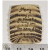 Image 1 : 101) PERSONALIZED CLAY INSCRIPTION TO MARY FROM A
