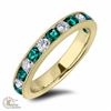 Image 1 : EMERALD AND DIAMOND ANNIVERSARY BAND