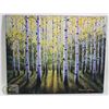 Image 1 : JAMES WEDZIN BIRCH TREE CANVAS ART WORK 2014