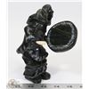 Image 1 : SOAPSTONE FIGURE WITH DRUM CARVING,