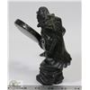 Image 3 : SOAPSTONE FIGURE WITH DRUM CARVING,