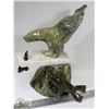 Image 3 : LARGE SOAPSTONE BEAR FISHING CARVING