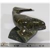 Image 3 : SOAPSTONE INUIT BABY NARWHAL CARVING