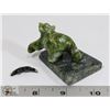 Image 4 : SOAPSTONE BEAR WITH FISH CARVING, 2008