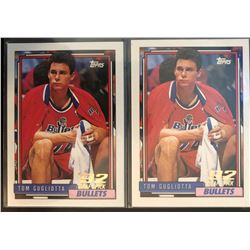 1992-93 Topps Rookies X 2 Tom Gugliotta Card #258