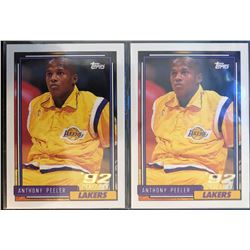 1992-93 Topps Rookies X 2 Anthony Peeler Card #288