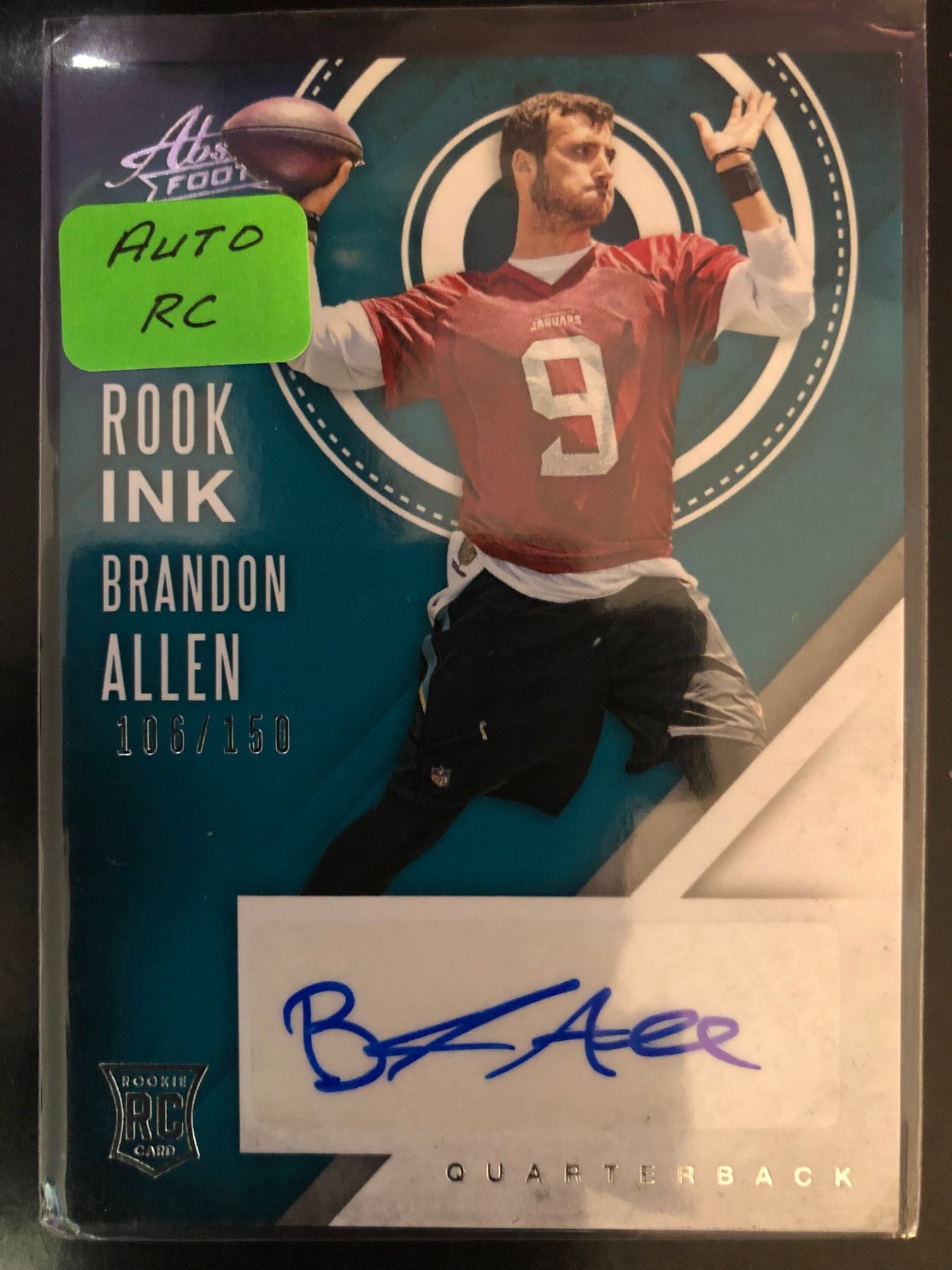 2016 Panini Absolute Rook Ink Brandon Allen Rookie Year