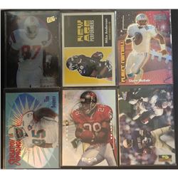 Football 6 Card Lot Of Inserts Tim Bowens,Dunn, Mike