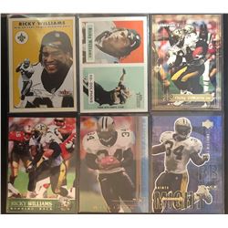 Ricky Williams 6 Card Lot Fleer, Topps Heritage, Skybox,