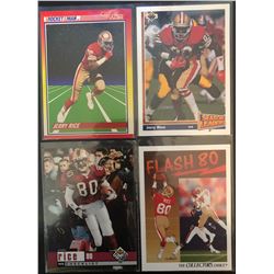 Jerry Rice 4 Card Lot 1991 Upper Deck #402, 1998 Upper